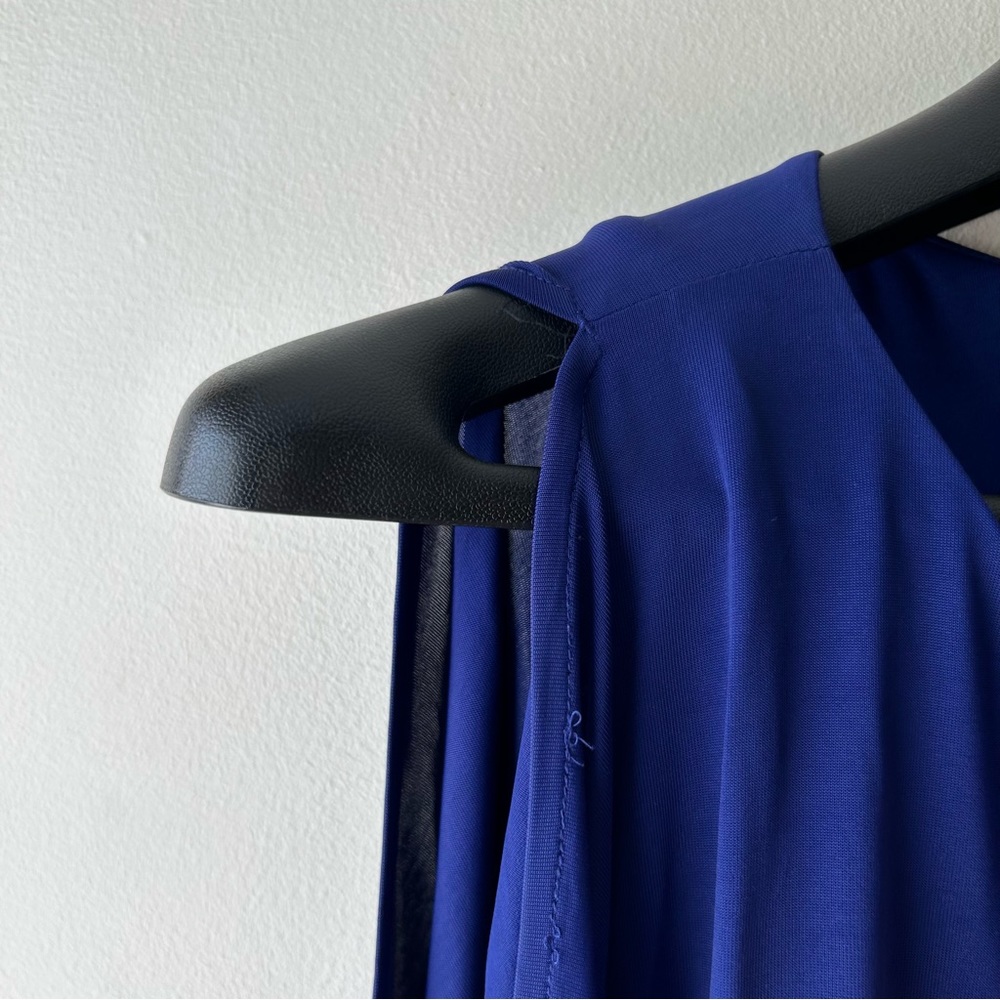 5 FOR $25 |Trina Turk Cold Shoulder Sleeves Knee Length Midi Dress Royal Blue 6 - Picture 5 of 11
